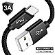 Wayona 65W Nylon Braided USB A to Type C 3Ft 1M 3A Fast Charger USB C Cable For Samsung Galaxy S9 S8 (1M, Black)