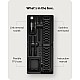 Fullmosa Compatible Apple Watch Band 42mm 44mm 45mm, Stainless Steel iWatch Band with Case for Apple Watch Series 9/8/7/6/5/4/3/2/1/SE/SE2/Ultra 2/Ultra, 42mm 44mm 45mm Black (Watch not Included)