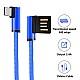 pTron Bassbuds Lite TWS with Solero Type-C 2.4A Fast Charging 1.2M Long USB Cable (Blue)