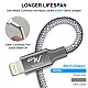 Wayona Nylon Braided (2 Pack) Long Lightning To Usb A Syncing And Fast Charging Data Cable For Iphone, Ipad Tablet (3Ft+6Ft Pack Of 2, Grey)