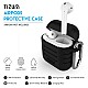 Tizum Apple AirPods Case, Silicone-Shockproof Headphones Case Cover with Carabiner Hook for AirPods (Black)