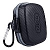 Gizga Essentials Carrying Case for JioFi 4G M2S and JioFI3 WiFi Hotspot Dongle, Shock Asbsorber Protective Carbon Fibre Material, Detachable Hook, Mesh Pocket, Black