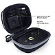 Gizga Essentials Carrying Case for JioFi 4G M2S and JioFI3 WiFi Hotspot Dongle, Shock Asbsorber Protective Carbon Fibre Material, Detachable Hook, Mesh Pocket, Black