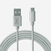 Zinq Technologies Nylon Braided Micro USB Cable - 4.9 Feet (1.5 Meters) - (Silver)