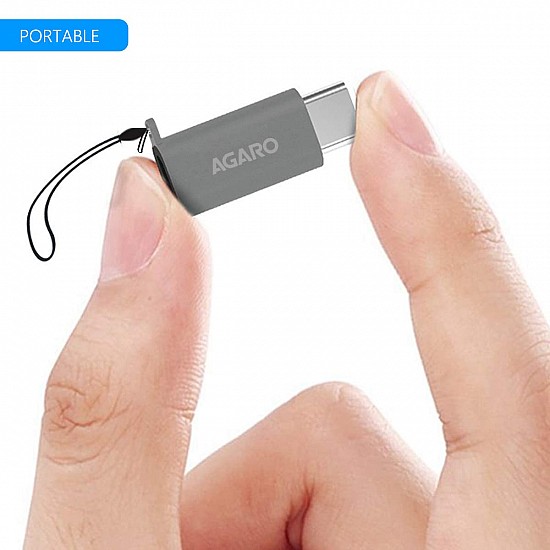 AGARO Micro USB (Female) to Type C Adapter, USB Type C Adapter Supports Fast Charging, Compatible with Most Type C Devices