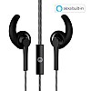 Motorola Pace 130 in-Ear Headphones with Mic, Ear Hooks & Alexa Built-in(Black)