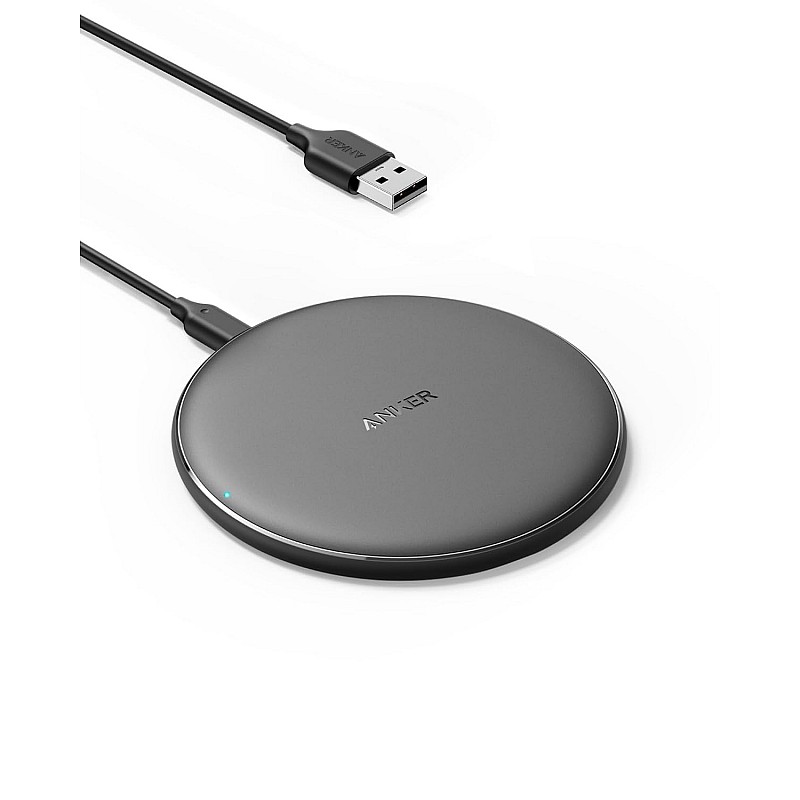 Anker Wireless Charger,313 Wireless Charger(Pad)Qi-Certified 10W Max For Iphone 12/12 Pro/12 Mini/12 Pro Max,Se 2020,11,Airpods(No Ac Adapter,Not Compatible With Magsafe Magnetic Charging)Black