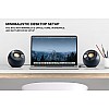 Creative Pebble V2 - Minimalistic 2.0 USB-C Powered Desktop Speakers, 3.5 mm AUX-in, 8W RMs with 16W Peak Power for Computers and Laptops, Type-A Adapter Included and Extended Cable (Black) Creative Pebble V2 - Minimalistic 2.0 USB-C Powered Desktop Speakers, 3.5 mm AUX-in, 8W RMs with 16W Peak Power for Computers and Laptops, Type-A Adapter Included and Extended Cable (Black)
