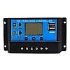 ELEPHANTBOAT® ABS 30A 12V 24V Solar Panel Charger Controller Battery Regulator Dual USB LCD Display (Blue)