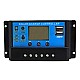 ELEPHANTBOAT® ABS 30A 12V 24V Solar Panel Charger Controller Battery Regulator Dual USB LCD Display (Blue)