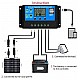 ELEPHANTBOAT® ABS 30A 12V 24V Solar Panel Charger Controller Battery Regulator Dual USB LCD Display (Blue)