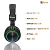 Flybot Alpha Wireless Over Ear Bluethooth Headphone with Mic IPX5 Rated with HD Sound and LED Light Design (Black)