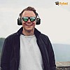 Flybot Alpha Wireless Over Ear Bluethooth Headphone with Mic IPX5 Rated with HD Sound and LED Light Design (Black)