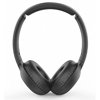 Philips Audio Upbeat TAUH202 On Ear Wireless Bluetooth Headphones with Mic, Lightweight Headband, Noise & Echo Cancellation and Soft Cushions for Extra Comfort (Black)