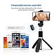 JOYSEUS Selfie Stick, Extendable Selfie Stick with Tripod Stand and Detachable Wireless Bluetooth Remote, Ultra Compact Selfie Stick for Mobile and All Smart Phones – Black