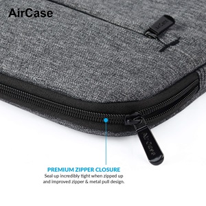 AirCase Protective Laptop Bag Sleeve fits Upto 14.1" Laptop/MacBook, Wrinkle Free, Padded, Waterproof Light Nylon case Cover Pouch, for Laptops, Men & Women, Grey AirCase Protective Laptop Bag Sleeve fits Upto 14.1" Laptop/MacBook, Wrinkle Free, Padded, Waterproof Light Nylon case Cover Pouch, for Laptops, Men & Women, Grey