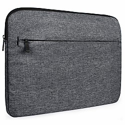 AirCase Protective Laptop Bag Sleeve fits Upto 14.1" Laptop/MacBook, Wrinkle Free, Padded, Waterproof Light Nylon case Cover Pouch, for Laptops, Men & Women, Grey