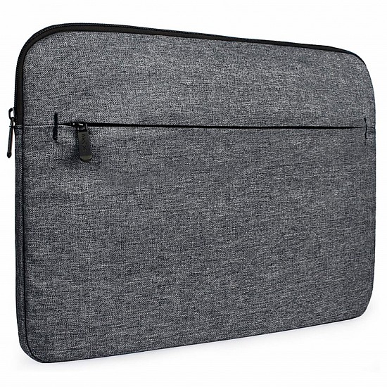 AirCase Protective Laptop Bag Sleeve fits Upto 14.1" Laptop/MacBook, Wrinkle Free, Padded, Waterproof Light Nylon case Cover Pouch, for Laptops, Men & Women, Grey