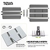 Tizum Vertical Laptop Tabletop Stand for Desk with Adjustable Dock Width, Size & Space Saver Sturdy Holder with Anti Slip Silicone Mat, for All Laptops, Notebook, MacBook, Tablets, iPads, Grey