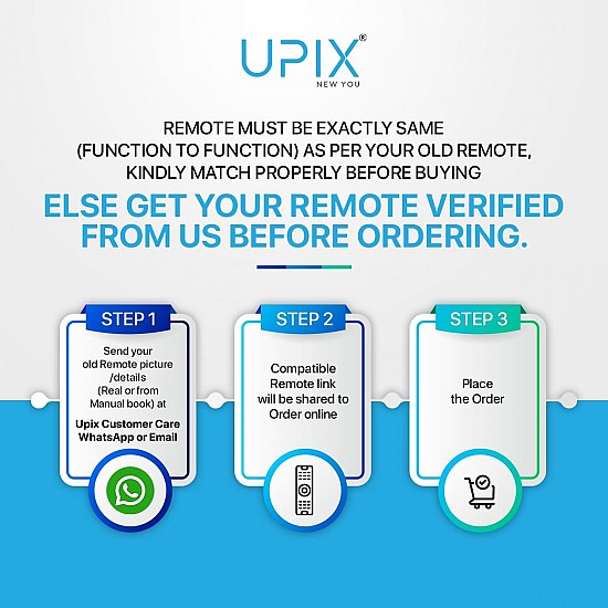 Upix Remote with Netflix Function (No Voice), Compatible/Replacement for Panasonic Smart TV LCD/LED Remote Control (Exactly Same Remote Will Only Work)