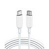 Anker Powerline III USB C to C 100W 6ft Charging Cable for iPhone 15/15 Pro, iPad Mini 6, iPad Air 4, MacBook Pro, Samsung Galaxy S23+/S23 Ultra (White)