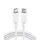 Anker Powerline III USB C to C 100W 6ft Charging Cable for iPhone 15/15 Pro, iPad Mini 6, iPad Air 4, MacBook Pro, Samsung Galaxy S23+/S23 Ultra (White)