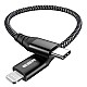 ESR USB-C to Lightning Cable, 0.5 ft (0.2 m), MFi-Certified, PD Fast Charging Cable for iPhone 14/14 Plus/14 Pro/14 Pro Max, iPhone 13/12 Series, iPhone SE 2022/11/XR, Braided Nylon, Black