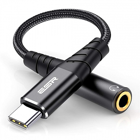 ESR USB Type-C to 3.5mm Female Headphone Jack Adapter,USB-C to Aux Audio Dongle Cable Compatible