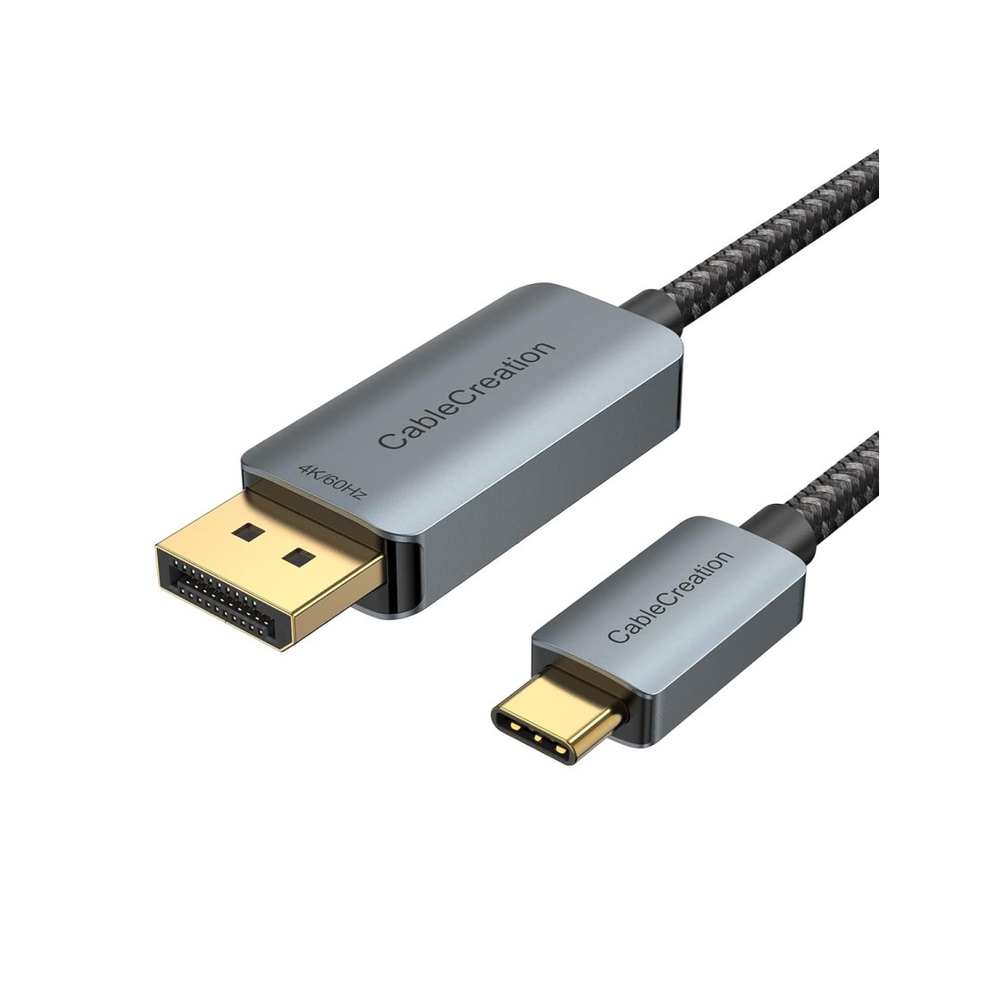 CableCreation 6FT USB C to Display Port Cable 4K@60Hz, 2K@165Hz, 2K@144Hz, to DP Cable Thunderbolt 3 Compatible with MacBook Pro/Air, iMac, iPad Pro 2020, Galaxy S22 Ultra/S20/S10, Aluminum, Grey