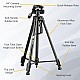 Kodak T211 Tripod for DSLR, Camera |Operating Height: 5.1 Feet | Maximum Load Capacity up to 5kg | Portable Lightweight Aluminum Tripod with 360 Degree Ball Head | Carry Bag Included (Black)