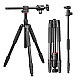 Hiffin HF-550 Tripod, 65 inches Special Quality Camera Tripod for Canon Nikon DSLR, Aluminum Alloy Tripod with 360 Degree Ball Head, Professional Tripod for Travel and Work (Black)