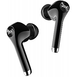 Mivi Duopods M80 Bluetooth Truly Wireless in Ear Earbuds with Mic with Upto 30 Hours Playtime, Aptx Supported, 2 Mems, Smooth Touch Controls (Black)