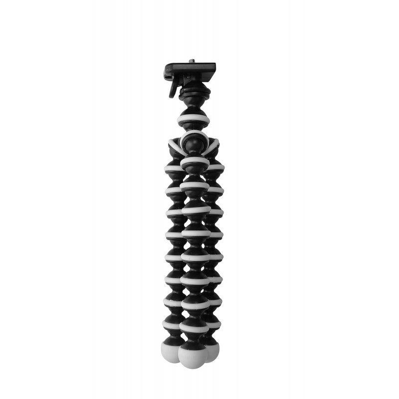 Photron 13 inches Flexible GorillaPod Octopod Tripod with Mobile Holder Attachment & 360 Degree Ball Head for Smartphones, Compact Cameras, Action Cameras | Load Capacity: 1.5kg - NOT for DSLR (Black)