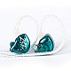 Yinyoo KZ ZSTX Earphones Wired with Microphone Hybrid 1BA+1DD in Ear Monitor Earbuds Balance Armature with Dynamic in-Ear Earphone Headphones HiFi Headset(with mic, Cyan)