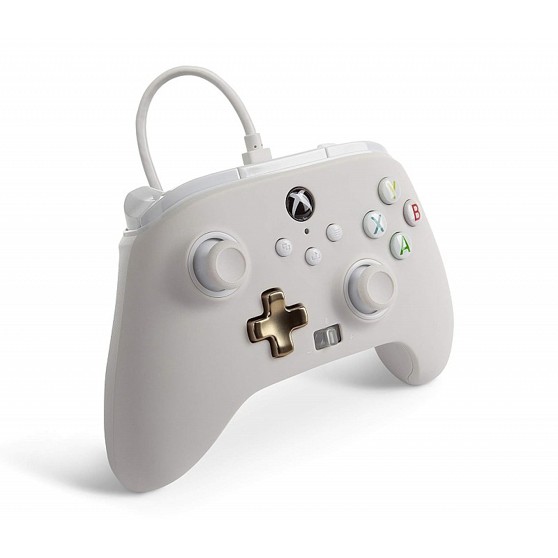 PowerA Enhanced Wired Gaming Controller for Xbox Series X/S and Xbox One, White, Mist (Officially Licensed)