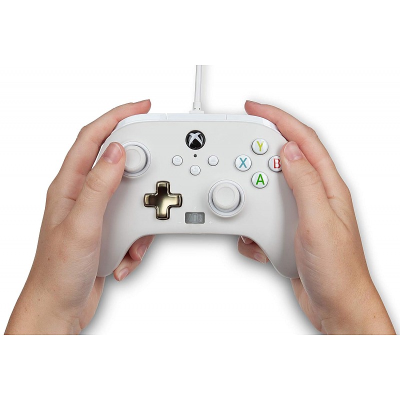 PowerA Enhanced Wired Gaming Controller for Xbox Series X/S and Xbox One, White, Mist (Officially Licensed)