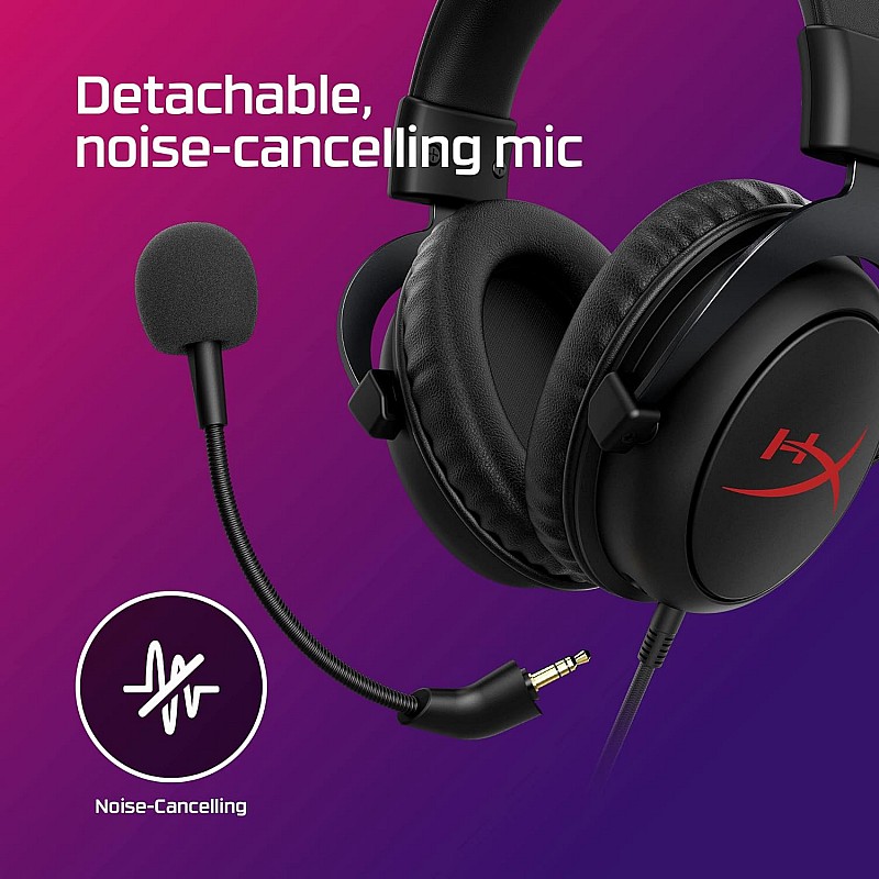 HyperX Cloud Core On-Ear Wired Gaming Headset with Mic for PC, DTS Headpone:X (Black)