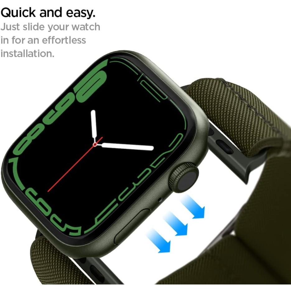 SPIGEN Lite Fit Watch Band Designed for Apple Watch Series 9/8/7 (41mm), Series SE2/6/SE/5/4 (40mm) and Series 3/2/1 (38mm) - Khaki