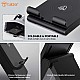 Tukzer Tabletop Foldable & Portable Desktop Telescopic Smartphone Tablet Table Stand with Adjustable Height, Angle & Silicone Pad Supports Upto 11 inches(27cm) Tab for Android & Mobile, Silver - TZ-T9