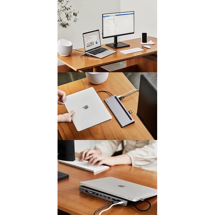 Belkin USB C Hub, 11-in-1 MultiPort Adapter Dock with 4K HDMI, DP, VGA, USB-C 100W PD Pass-Through Charging, 3 USB A, Gigabit Ethernet, SD, MicroSD, 3.5mm Ports for MacBook Pro, Air, XPS and More Belkin USB C Hub, 11-in-1 MultiPort Adapter Dock with 4K HDMI, DP, VGA, USB-C 100W PD Pass-Through Charging, 3 USB A, Gigabit Ethernet, SD, MicroSD, 3.5mm Ports for MacBook Pro, Air, XPS and More