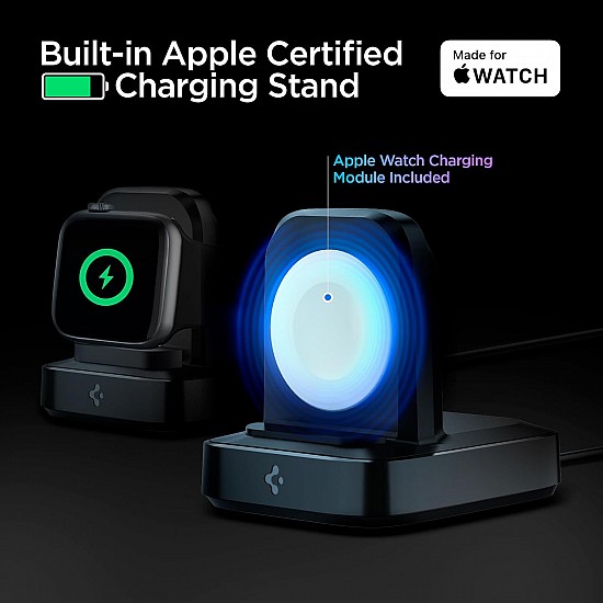 Spigen Pf2002 Apple Watch USB Charger Compatible With All Apple Watch Series - Black