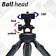 HUMBLE Portable & Extendable Mini Tripod with Mobile Holder for Digital Camera, DSLR, iPhone & Android Smartphones - Black