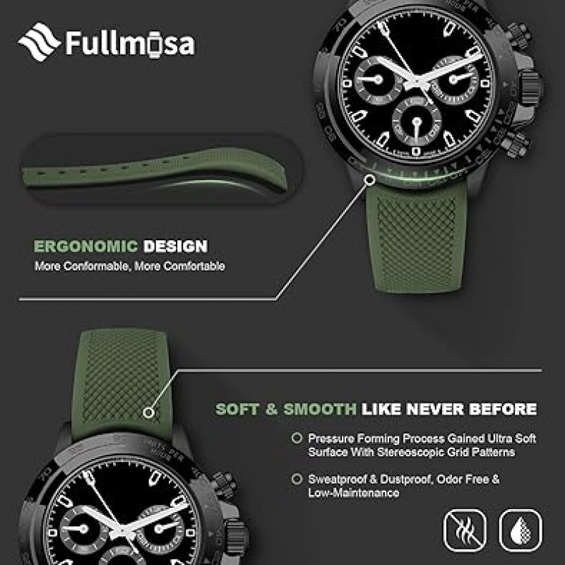 Fullmosa 22mm Watch Bands Compatible with Samsung Galaxy Watch 46mm/Samsung Gear S3 Classic, Huawei Watch GT 2 46mm