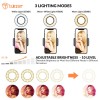 Tukzer 3.5" LED Selfie Ring Light with Phone Holder |Flexible Arm Desk Mount Clamp for Live Stream, Makeup, Online Meetings, Recording, Photography, USB Reading Light | 3 Color 10 Brightness Level