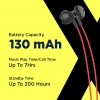 Flix (Beetel) Thunder Lite 1100 Bluetooth Wireless in Ear Earphones with Mic (Red)