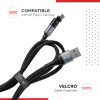 boAt Micro -Axis Usb Cable With 180 Rotating Connector, 3A Carging, 10000+ Bends Lifespan & Extended 1.5M Length, Black