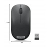 Lenovo 130 Wireless Compact Mouse, 1K DPI Optical sensor, 2.4GHz Wireless NanoUSB, 10m range, 3button(left,right,scroll) upto 3M left/right clicks, 10 month battery, Ambidextrous, Ergonomic GY51C12380