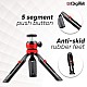 DIGITEK® (DTR-200MT) 18CM Flexible & Portable Mini Tripod with Smartphone Holder & 360° Ball Head, 1kg Load Capacity, 2 Section Adjustment, Rubber Feet, For Smartphones, Compact Cameras, GoPro Cameras