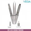 Vega EZY 2-in-1 Unisex Face/Body & Nose Trimmer, IPX 5 Water Resistant, Lightweight & Durable, Battery Operated Trimmer, for Men & Women, Body Trimmer