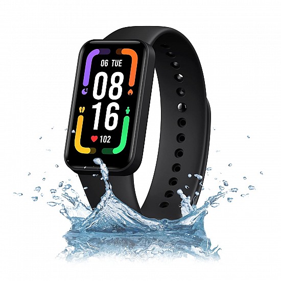 Redmi Smart Band Pro SportsWatch- 1.47 Large AMOLED Display, Always On Display, Continuous Sleep, HR, Stress and SPO2 Monitoring, 110+ Sports Modes, 5ATM, 14 Days Battery Life (Black)